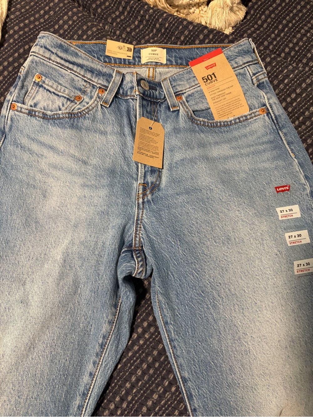 NWT Levi's 501® Curve Denim Jeans, Size 27x30